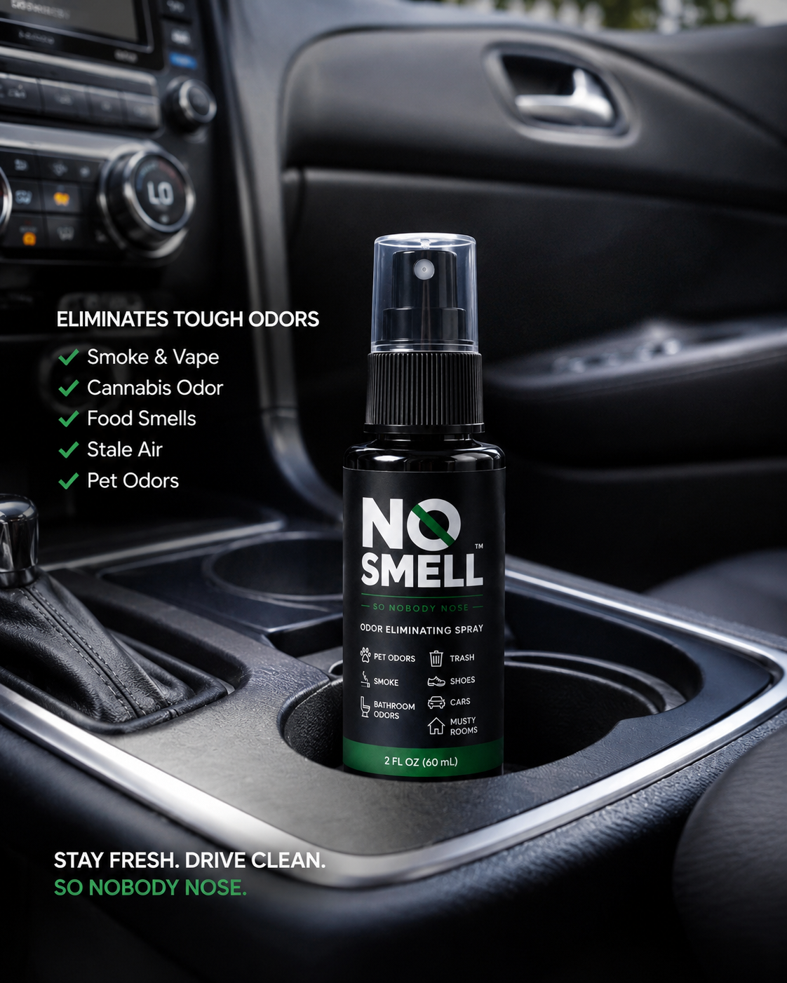 No Smell in a car for smoke and cannabis smell